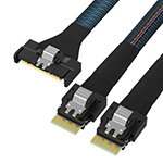 MCIO 8X TO 2*SLIMSAS SFF-8654 4i Gen4 服务器数据线